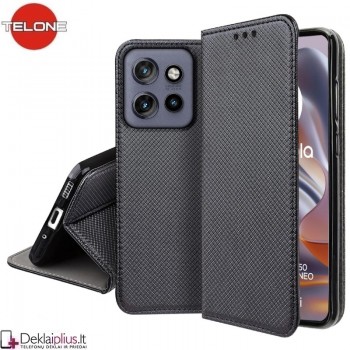 Telone atverčiamas dėklas - juodas (Motorola Edge 50 Neo/60 Neo) Telone atverčiamas dėklas - juodas (Motorola Edge 50 Neo/60 Neo)